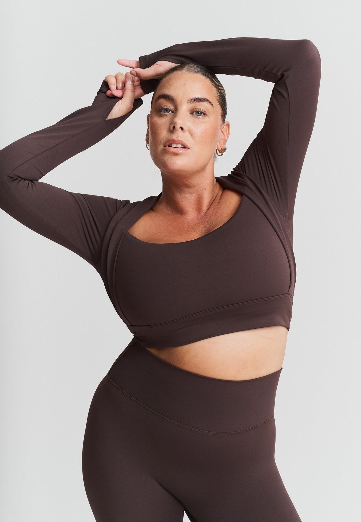 Fivex  Long Sleeve Yoga Crop Top