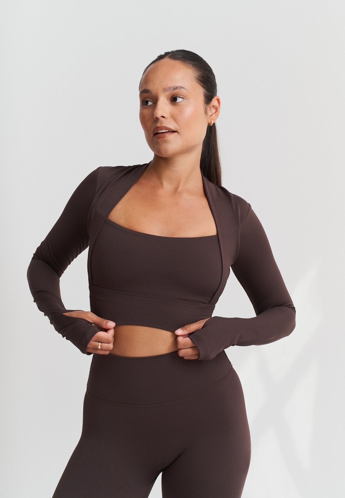 Fivex  Long Sleeve Yoga Crop Top