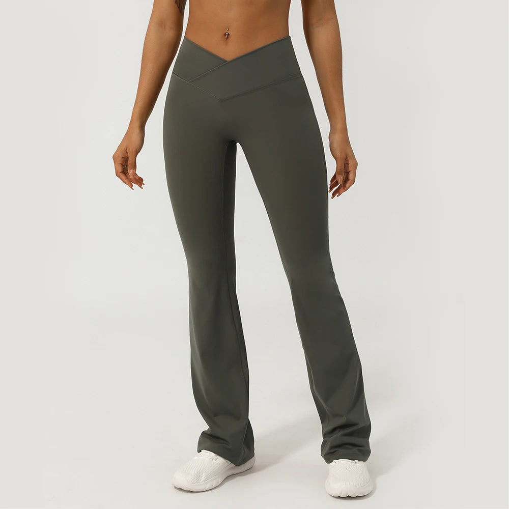 Revona V-Cross Fitness Flare Pants