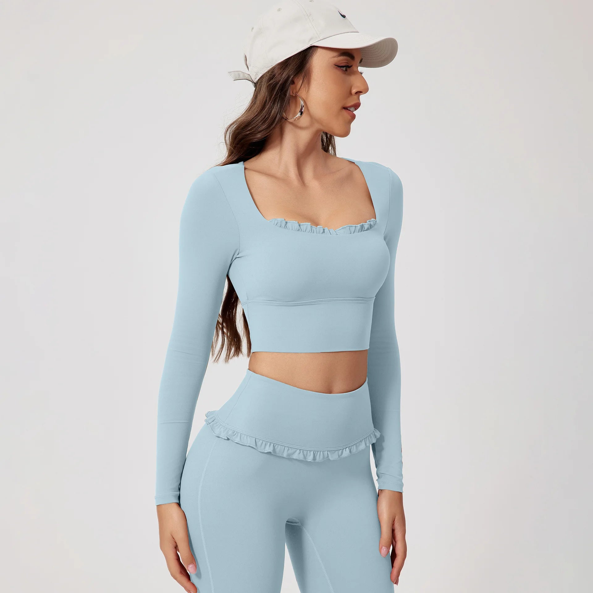 Senza Long Sleeve Crop Top