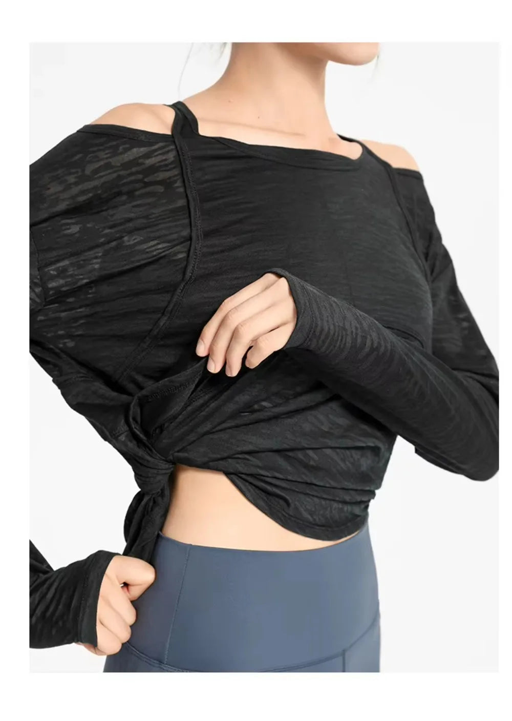 Xena Long Sleeve Loose Crop Top