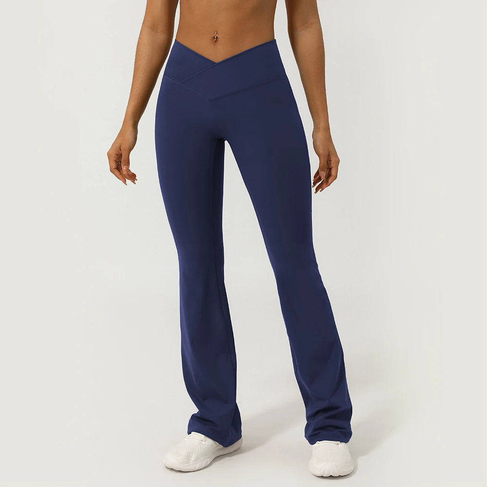 Revona V-Cross Fitness Flare Pants