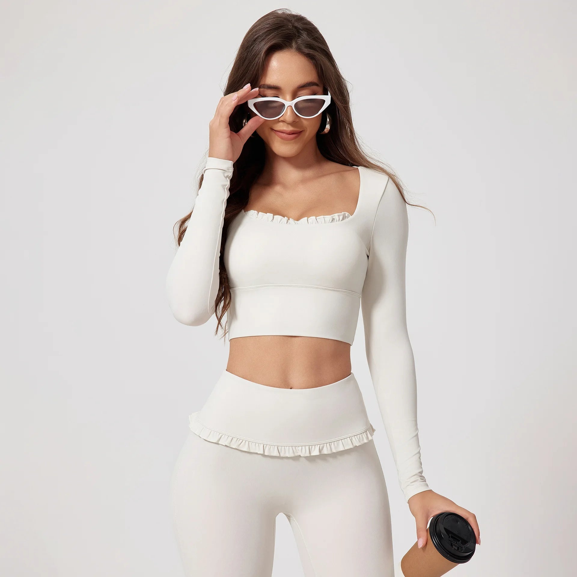 Senza Long Sleeve Crop Top