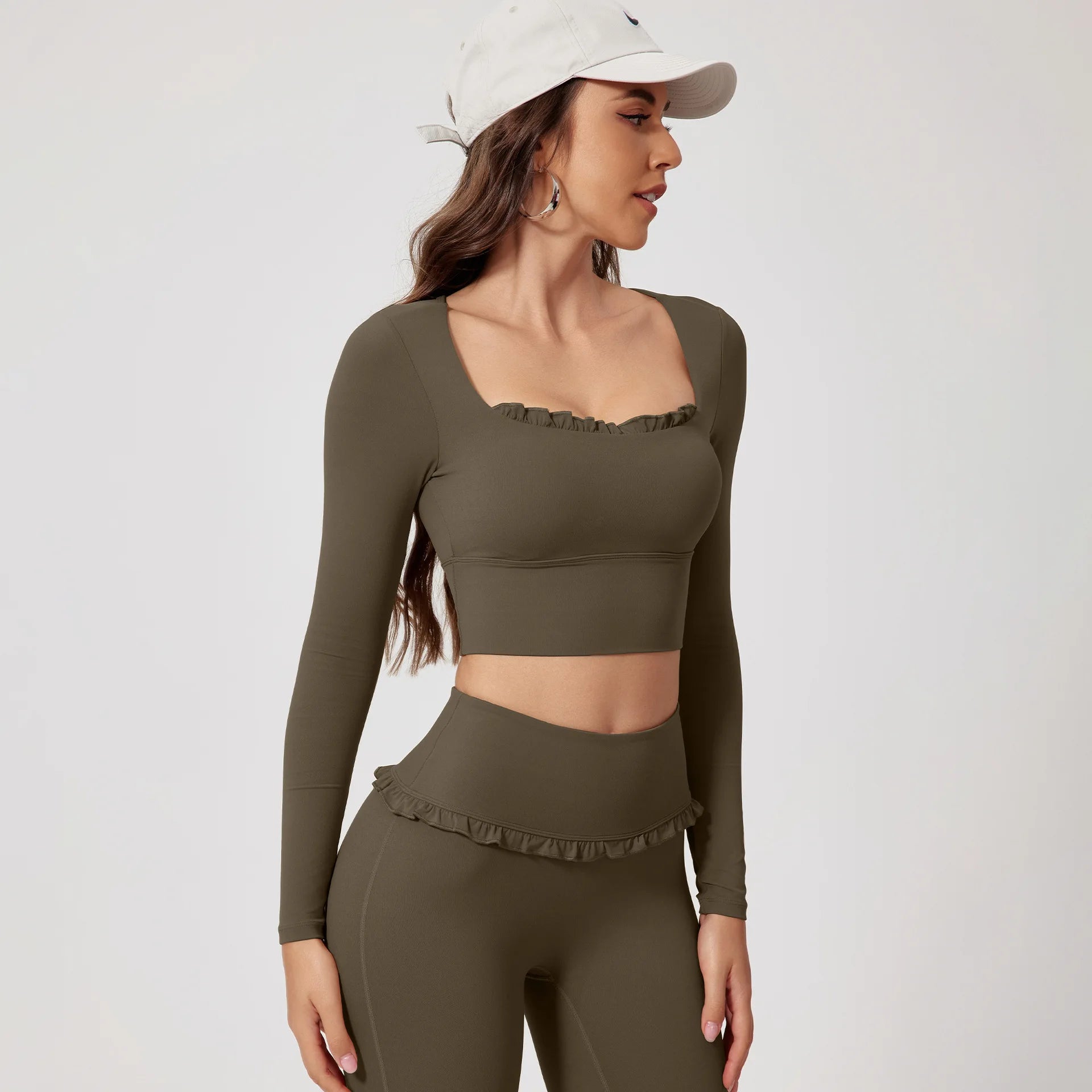 Senza Long Sleeve Crop Top