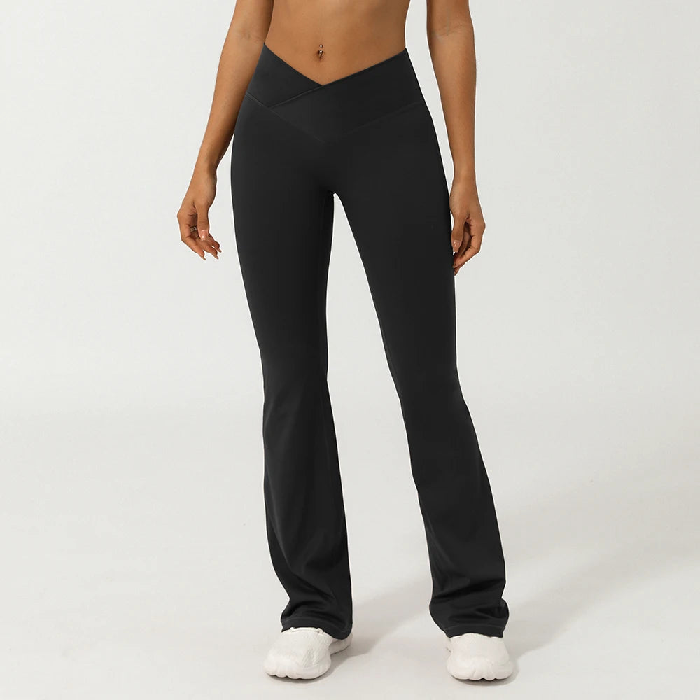 Revona V-Cross Fitness Flare Pants