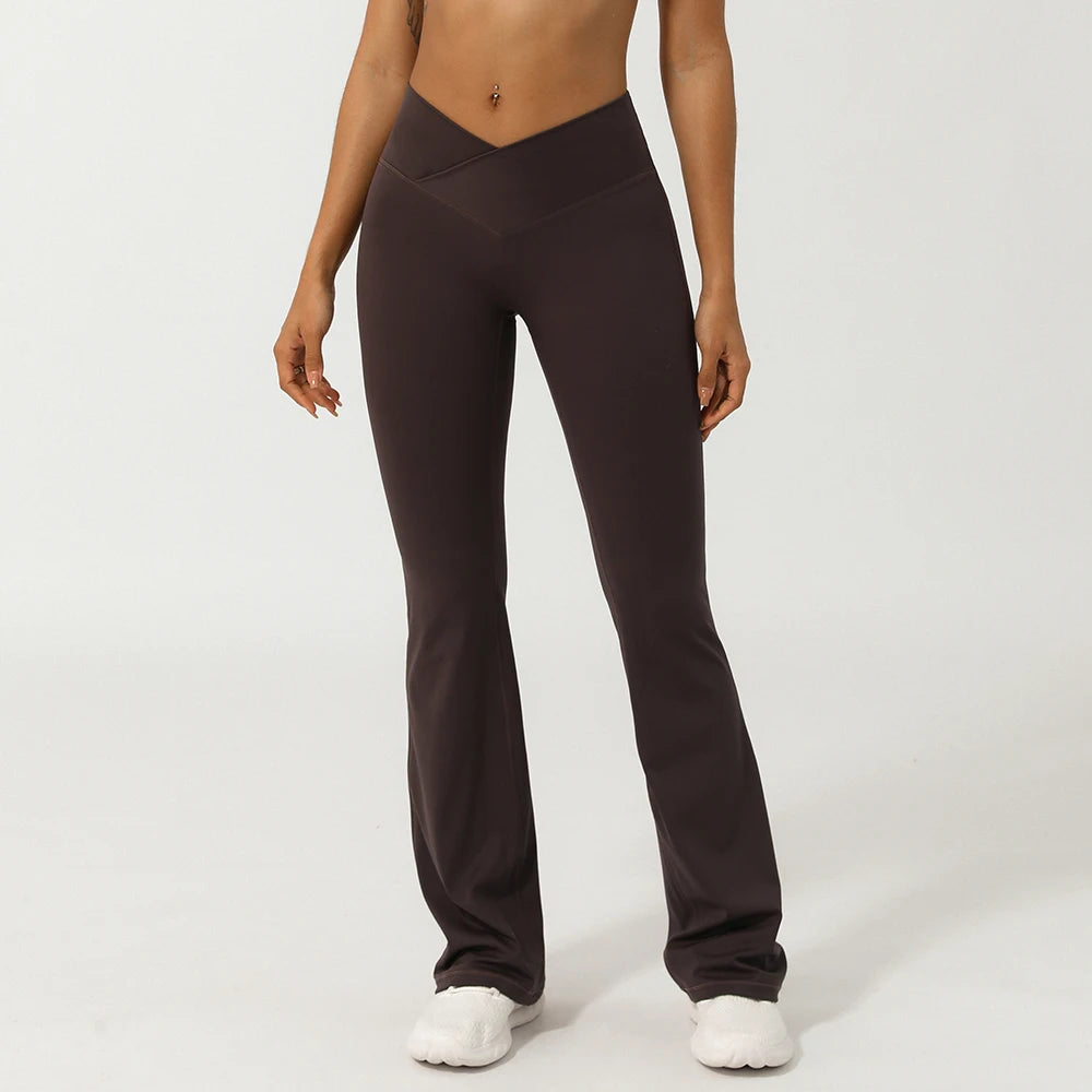 Revona V-Cross Fitness Flare Pants